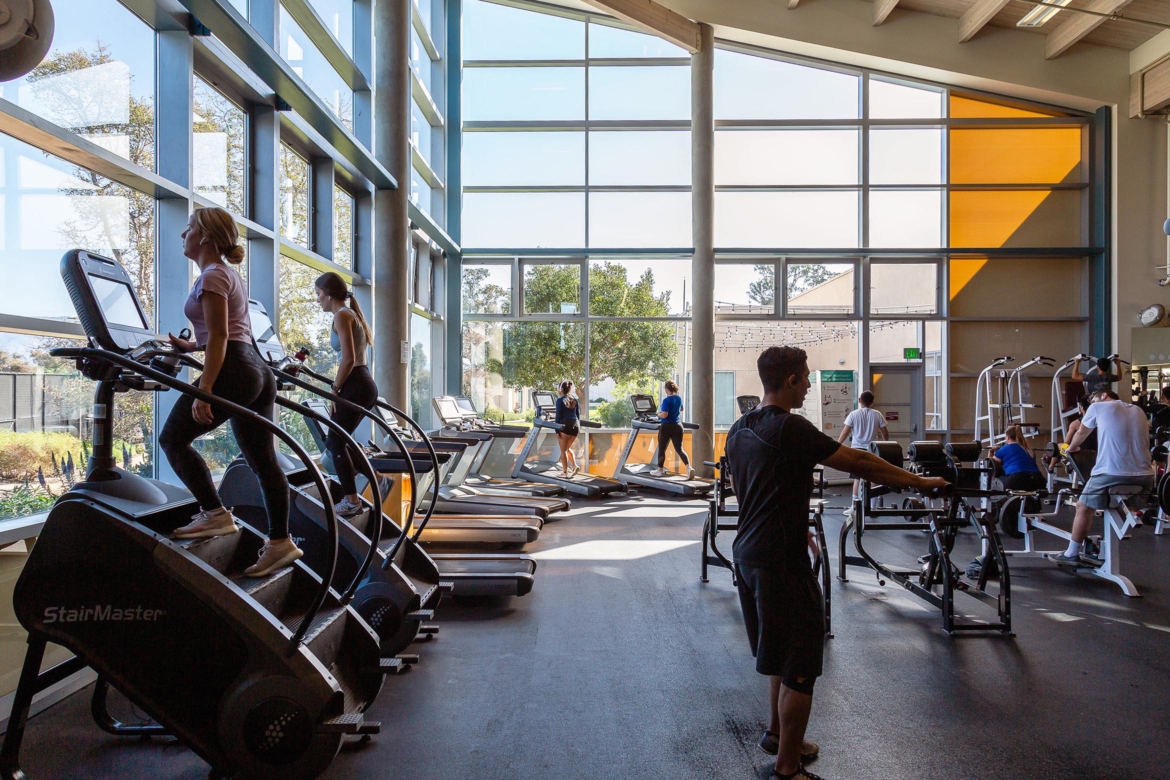 This is inside the Rec Cen where students work out.