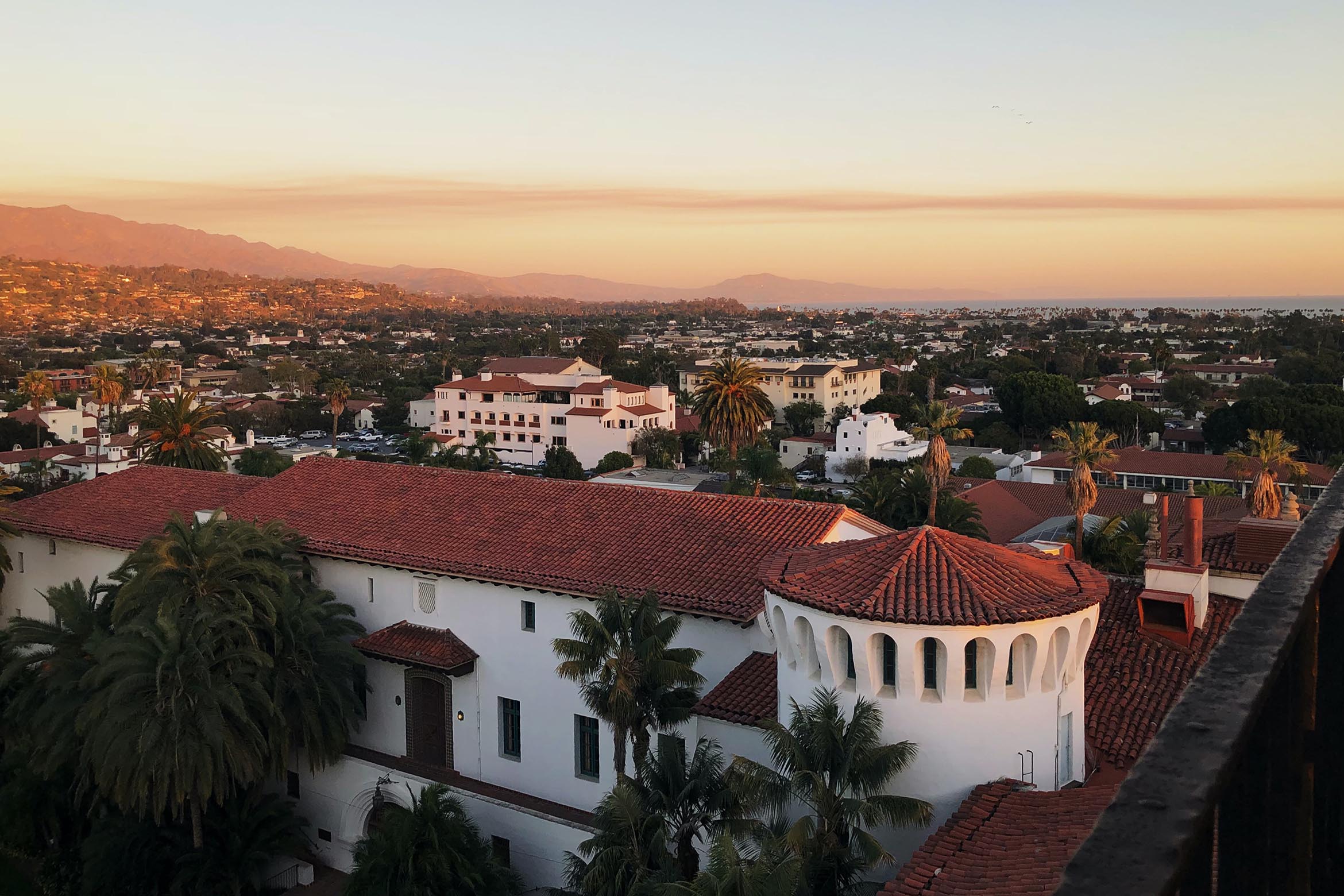 This is an aerial of Santa Barbara, CA.