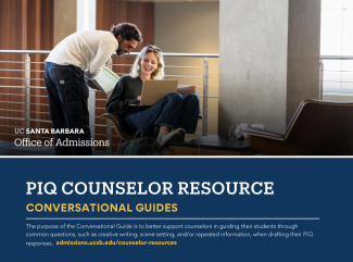 This is a PDF cover of two students at the library. The male student is standing over the female student, sitting, pointing at the computer screen, explaining something.
